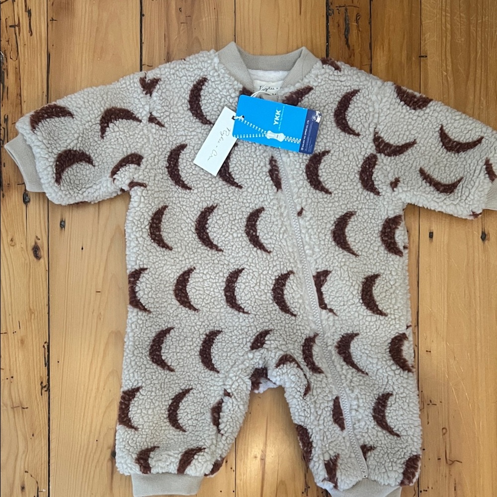 Riley & Cru Cream and Brown Kids Jumpsuit - Never worn, new with tags